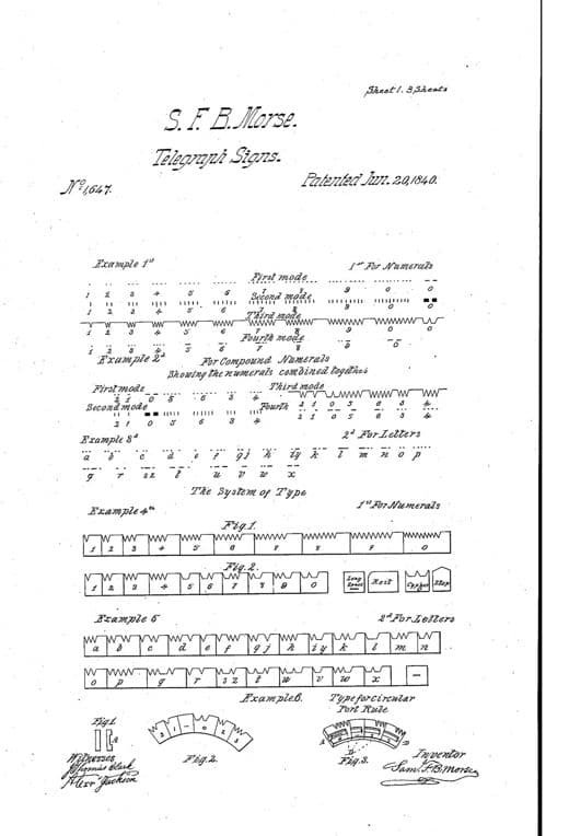 Electro-Magnetic Telegraph patent drawing, 1840, archive paper finish