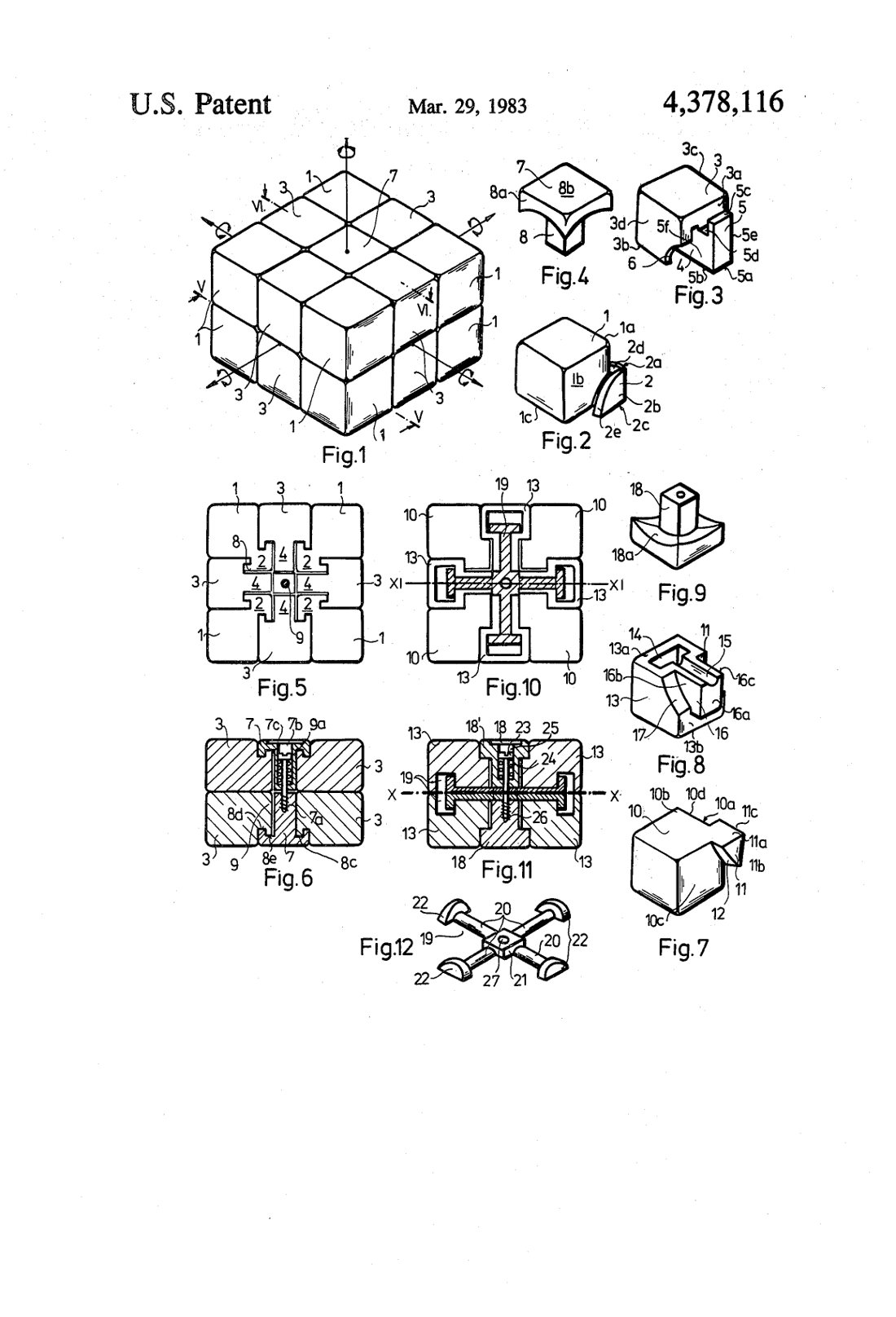Spatial Logical Toy patent drawing, 1983
