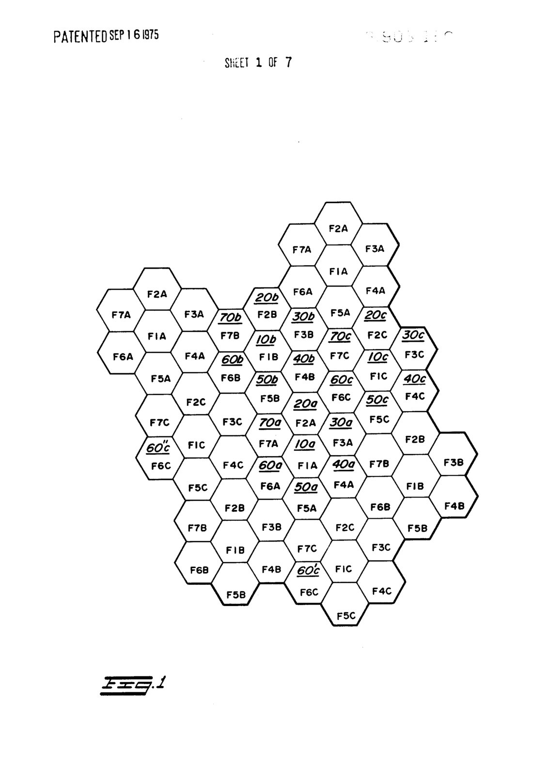 Radio telephone system patent drawing, 1975
