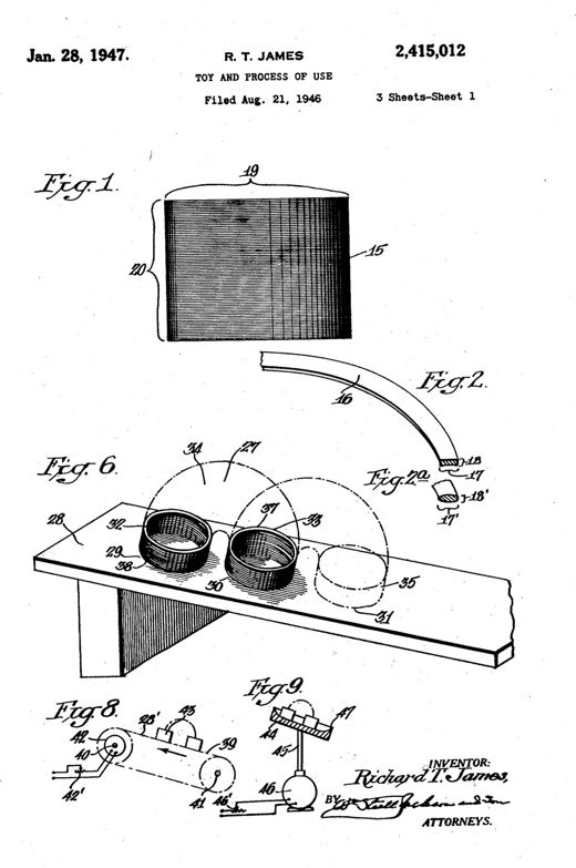 Toy and process of use patent drawing, 1947